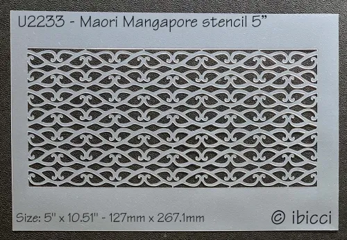 ibicci Maori Mangapore Panel stencil 5"